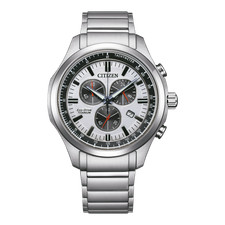CITIZEN Herren Armbanduhr AT2530-85A Chronograph Eco-Drive Titan 43 mm B-Ware
