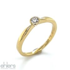 Brillantring 585 Gold Solitär 0,13ct Diamant Antrag 14kt NEUWARE 50% red. 501-20