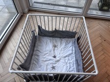 Schardt Laufgitter Basic weiss 100x100cm Folie und Einlage Sternchen grau HT9