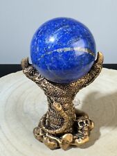 Echte blaue Lapislazuli-Kugel 320g (58mm) mit Halter aus Badakhshan, Afghanistan