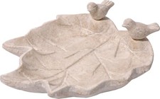 Vogeltränke Blattform Vogelbad Wasserschale Wassertränke Wildvögel Weiß