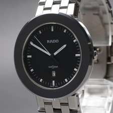 New Batt ◆N MINT◆ Vintage 90's RADO Diastar 152.0341.3 Qz Black 35mm Herrenuhr