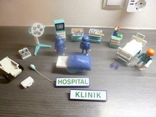 Playmobil zum Krankenhaus  OP Saal + Krankenbett Rollstuhl + Zubehör Ärzte etc.