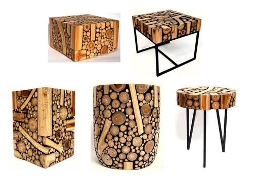 Baumscheibentisch mischholz - baumscheibentisch,