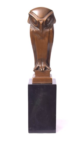Bronze statue eule - statue,