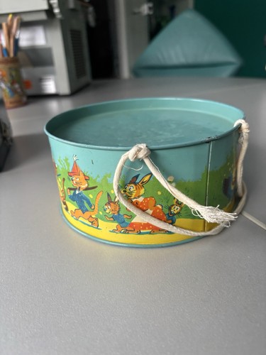 Vintage blech trommel mit - blech-trommel,