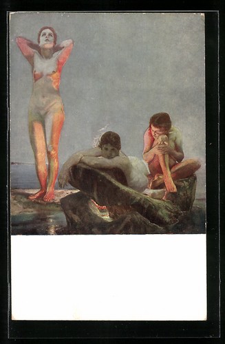 Künstler max klinger - künstler-ak,