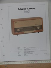 Produktblatt mit Schaltplan Schaub Lorenz Goldy M 1965 und Andere