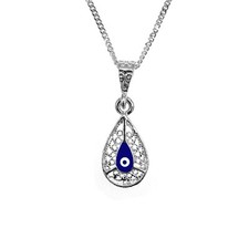925 Sterling Silber Anhänger Nazar Türkische Böse Auge Evil Eye Glück  32692