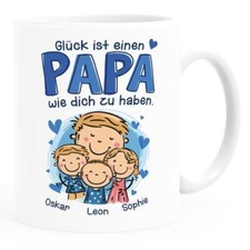 Kaffee-Tasse Glück ist einen Papa Opa wie dich zu haben mit Namen und Figuren