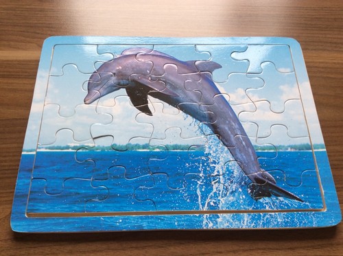 Puzzle aus holz - holz, "delphin"