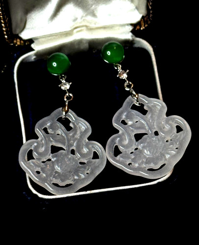 Schöne ohrringe jade grüner - jade,