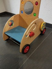 HABA Lauflernwagen, Entdeckerwagen, aus Holz, mit vielen Fühlelementen