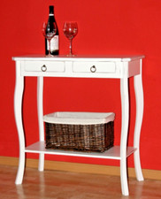 Massivholz Konsolentisch weiß