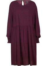 Kleid im Stufenlook Gr. 48 Holunderbeere Schwarz Leo Langarm Freizeitkleid Neu*