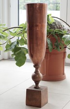 Vase Bodenvase Aluminium Deko Vase Kupferfarbig 80x14x14 cm Indoor Outdoor
