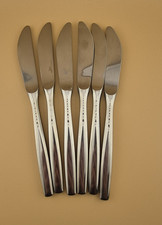 WMF London 6 Menümesser Cromargan Note 3 Gebraucht