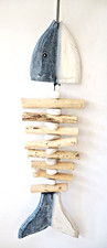 Deko Fisch Holz Hänger 60 cm