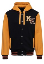 KING KEROSIN Herren Kapuzensweatjacke mit Backprint Natural Born Badass