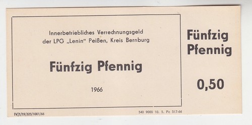 Pfennig banknote ddr lpg - 50,