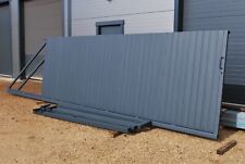 Schiebetor B 400 x H 190cm + Antrieb + WLAN + Codetas. Trapezblech Anthrazit Tor