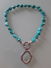 Pierre Lang extravagante echte Türkis Kette Barbara Becker Collection