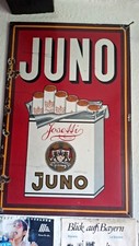 Emailschild Juno Josetti Zigaretten - 58x38cm - um 1930 - Original