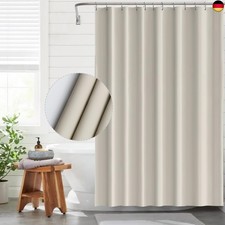 Funria Duschvorhang 180x180 cm Beige PEVA Badevorhang Anti-schimmel Wasserdicht