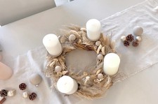 Adventskranz Adventsgesteck Weihnachten Boho Trockenblumen Weihnachtsdeko