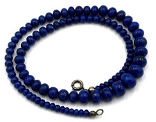Lapislazuli Kette tiefes blau 0,925 Sterlingsiber Verschluß