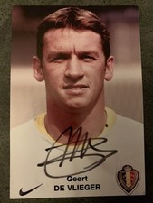 GEERT DE VLIEGER Nationalmannschaft BELGIEN Autogrammkarte original signiert 