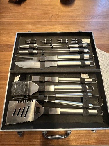 Profi edelstahl grillbesteck - edelstahl,