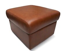 Braunes Echtleder Tabac Hocker