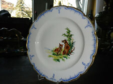 KPM Berlin Bildteller, Zierteller Neuglatt Fuchs goldpreussischblau 1847-1849