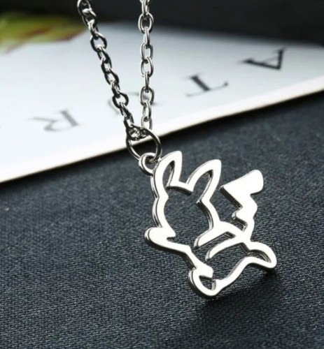 Pikachu silber silhouette - silber,