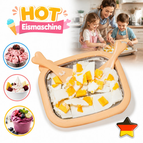 Eisplatte orange spateln - eisplatte,
