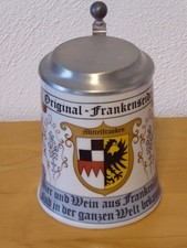 Original -Frankenseidel 0,5L Bierkrug / Mittel-Unter-Oberfranken Porzellan-Krug 