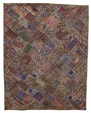 235x185 cm vintage orient Patchwork Teppich Wandbehang bettdecke Bedcover  22/12