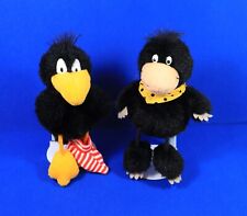 2x Nici Der kleine Rabe Socke +Freund Maulwurf Plüsch schwarz Anhänger 19 cm