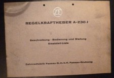 ZF Kraftheber A230 J Anleitung