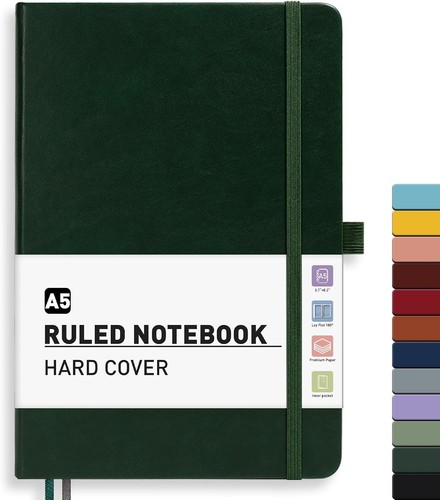 Notizbuch liniert leder - liniert,