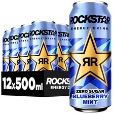 Rockstar Zero Blueberry Mint – Zuckerfreier Energy Drink 12 x 500ml