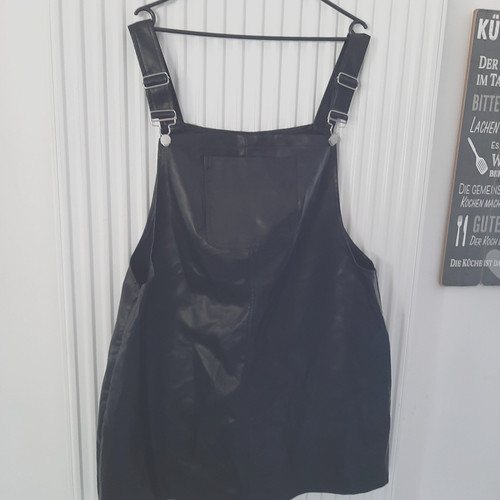 Clubwear schwarzes leder - schwarzes, pu-leder