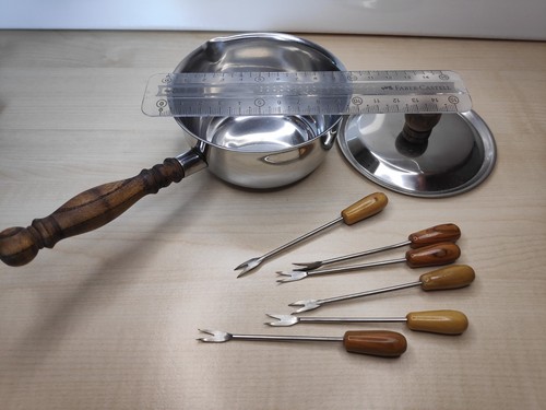 Fondue set aus edelstahl mit - edelstahl,