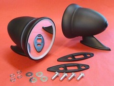 2-STÜCK Auto Sport Spiegel Außenspiegel TORPEDO in SCHWARZ UNIVERSAL  045-9225-2