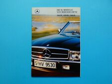 Prospekt / Katalog / Brochure - Mercedes R107 - 300 SL, 420 SL und 500SL - 01/88
