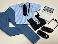 Barbie Ken Kleidung Hemd, Hose, Schuhe, Tasche, Computer,Lese Brille