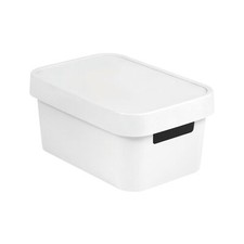 Curver Aufbewahrungsbox Deckel Ordnungsbox Kiste Infinity Weiß 27x19x12 cm 4,5 L