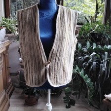 Weste,100% Schurwolle,handgesponnen und gewebt,Gr. M gebraucht 