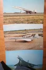 AK Airliner Postcard Flugzeug 3 x AIR FRANCE Concorde